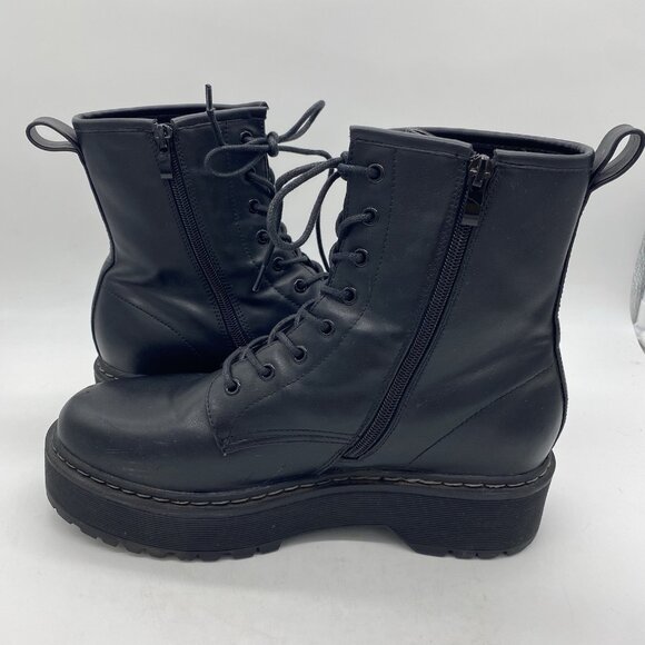 Steve Madden Basille Lace Up Platform Lug Sole Boot Women 11 Combat 90s Grunge - Picture 7 of 16